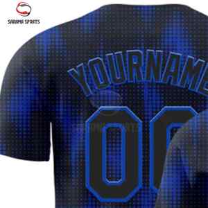 เสื้อเบสบอลแบบคัลเลอร์บล็อก โพลีเอสเตอร์ 100% ลายนูน ระบายอากาศได้ดี คอวี แห้งเร็ว ซับเหงื่อ ติดกระดุม - Product Image 5