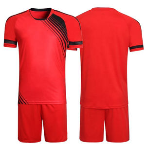 ชุดฟุตบอลชายคุณภาพสูง ผลิตในปากีสถาน ระบายอากาศได้ดี ผลิตจากโพลีเอสเตอร์ 100% ปรับแต่งชื่อทีมและโลโก้ได้ คุณภาพเยี่ยม ทนทาน - Product Image 3