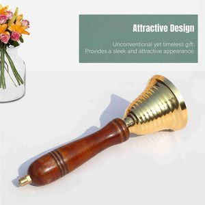 Campana de Pooja de Latón con Mango de Madera para el Hogar, Mandir, Aarti, Oración Hindú y Rituales Religiosos - Product Image 4