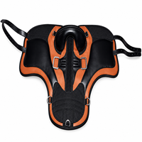 Selle de cheval en cuir de qualité supérieure, confortable, noire et marron, ergonomique, pour l'équitation d'endurance ERHLS-0012