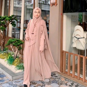 Modest Muslim Women's Khimar Thobe/Thawb Voile Niqab Hijab Breathable Overhead <b>Tie</b>-<b>Back</b> for Spring Prayer Autumn - Product Image 6