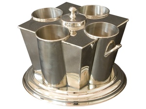 Elegant drink cooler bottle chilling tub hotel <b>bar</b> ware wine presentation bucket decorative wine holder upscale entertaining - Product Image 5
