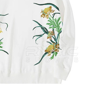 Sweat-shirt en coton pour femme, coupe ample et confortable, broderie tendance hiver, respirant, idéal pour l'entraînement, en promotion. - Product Image 3