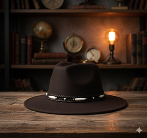 Sombrero Vaquero Occidental de Cuero de Inspiración Vintage para Uso Casual y de Fiesta Unisex, Refleja el Auténtico Estilo del Sombrero Vaquero - Product Image 3