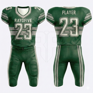 Uniforme de Fútbol Americano, Tela de Malla Reforzada, Unisex, Talla Grande para Adultos, Pantalones Cortos Antibacterianos, Colores Personalizados para Equipos, 100% - Product Image 3
