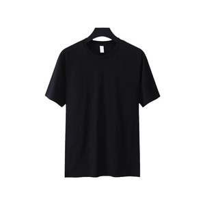 เสื้อยืดคอกลมแขนสั้นผู้ชายผ้าฝ้าย 100% สีทูโทน สกรีนโลโก้ด้านหน้าตามแบบ OEM ระบายอากาศได้ดี แห้งเร็ว เหมาะสำหรับออกกำลังกาย - Product Image 5