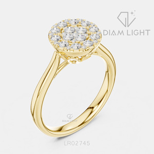 0.444CT IGI Certified Lab Grown Diamond Round Cut Engagement <b>Ring</b> 14K White Gold F+ VS+ Pavé Band Bridal Fine Jewelry Gift - Product Image 6