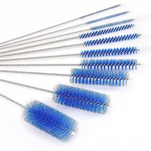 Set di spazzole per la pulizia delle bottiglie con tubo in nylon da 8 pollici, con gancio per bottiglie e tazze a collo stretto, set da 10 pezzi - Product Image 4
