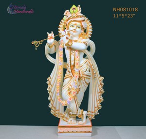Nirmala Handicrafts - Ídolo de Krishna enmarcado en resina, Murti artesanal para el hogar, la oficina o la mesa - Product Image 1