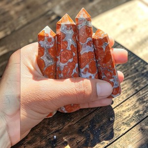 หินแจสเปอร์ธรรมชาติทรงหอคอย หินบำบัดขัดเงาสำหรับตกแต่งบ้าน ทำสมาธิ ขายส่ง - Product Image 2
