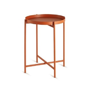 Mesa Auxiliar Moderna y Elegante de Metal con Bandeja Elevable para Té y Café, Ideal para Sala de Estar, Oficina, Exteriores, Mesa Auxiliar para Sofá - Product Image 4