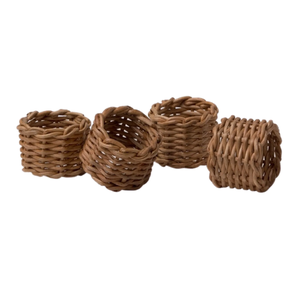Handmade Eco-Friendly Indian Rattan Classic Napkin Rings Woven <b>Tissue</b> Holders Customized Color <b>Wedding</b> Table Decor Unique - Product Image 3