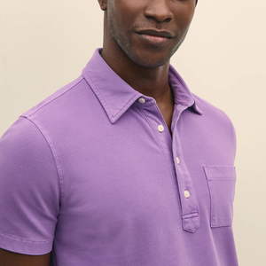 Nouveau T-shirt en piqué 100 % coton tricoté pour homme, 220 g/m², avec logo imprimé numériquement personnalisé, couleur bleue, respirant et tendance - Product Image 4