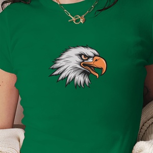 เสื้อยืดสั้นผู้หญิงลายนกอินทรีดุร้ายและละเอียด - Product Image 2