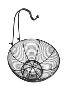 Panier à fruits minimaliste en fil métallique avec poignée pour usage domestique, design durable, bol de service moderne pour fruits et collations - Product Image 5