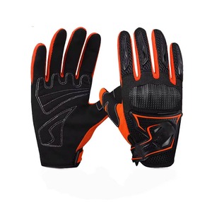 Guantes de Motocicleta de Cuero Negro para Hombre, Transpirables, para Todas las Estaciones, Diseño de Dedos Completos - Product Image 6