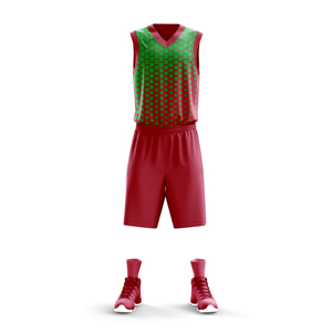 Tenue d'équipe de basketball personnalisée, maillot respirant imprimé par sublimation, short à cordon de serrage, sangle réglable, 100% polyester pour - Product Image 3