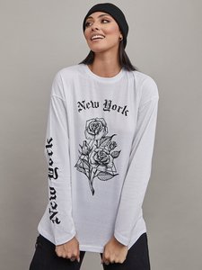 Camiseta de manga larga para mujer, estampado personalizado, calidad premium, transpirable, informal, de algodón, para mujer - Product Image 6