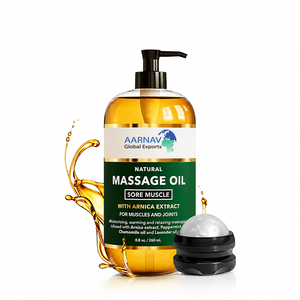AARNAV GLOBAL EXPORTS Huile de massage naturelle pure pressée à froid 100% à l'Arnica pour les douleurs musculaires et articulaires 8,8 oz Soulagement de la douleur Parfum aux herbes - Product Image 1