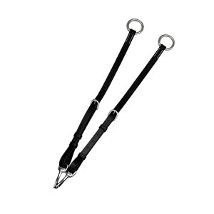 Harnais de poitrail en cuir en forme de feuille avec élastique noir et lignes grises et marron, harnais de poitrail anglais pour chevaux, OEM bienvenu - Product Image 2