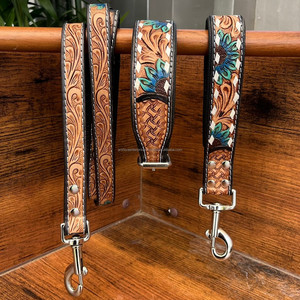 ชุดสายจูงสัตว์เลี้ยงหนังวัวแท้คุณภาพสูงปลอกคอสุนัขแบบปรับได้เครื่องมือสำหรับสัตว์เลี้ยงขนาดใหญ่ขนาดกลางเพื่อความปลอดภัยในการจราจร - Product Image 3