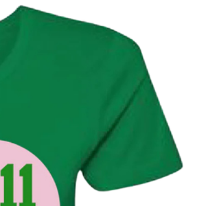 5.AKA The Eleven Club 11 Camiseta verde de algodón premium con cuello redondo, manga corta, suave, transpirable, informal, para mujer - Product Image 4