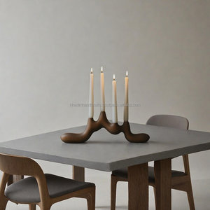 High Quality Handcrafted Wooden <b>Tea</b> <b>Light</b> <b>Holder</b> with Brass Inlay Design for Elegant Home Decoration and Festive Lighting - Product Image 4