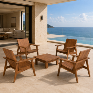 Silla de Relax de Teca Sólida de Lujo, Silla de Patio para Exteriores, Muebles de Jardín para Hotel, Villa o Resort, Fabricante - Product Image 5