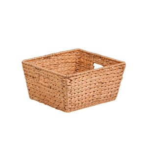 ตะกร้าสานจากหญ้าทะเลทำมือพร้อมถังเก็บน้ำและผักตบชวาตะกร้าสานสำหรับซักผ้า - Product Image 1