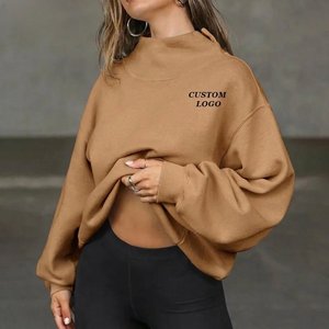Sudadera Premium para Mujer, Holgada, con Capucha, Cuello Alto, Forro Polar, Logotipo Bordado Personalizado, Manga Larga - Product Image 6