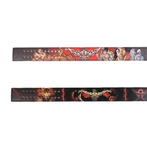 Adjustable Cowhide Weightlifting <b>Belt</b> Lever Buckle Non-Slip 15 lb Load Capacity <b>Red</b> Anime Design for Power Training Adult Use - Product Image 2