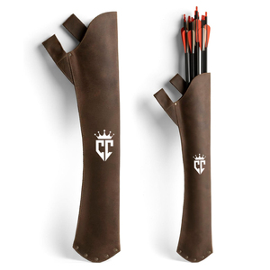 Bolsas de cuero para flechas de tiro con arco con bajo MOQ, logotipo personalizado, bolsa de cuero para flechas de caza en grandes cantidades. - Product Image 1