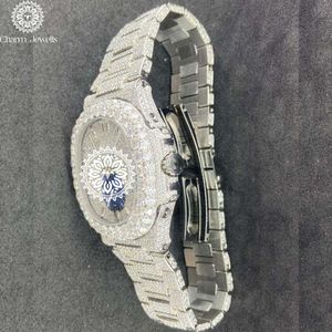 Montre de luxe Charm_Jewells en acier inoxydable, boîtier de 40 mm, cristal saphir, cadran analogique, mouvement mécanique lumineux, date automatique, 10 bars - Product Image 4