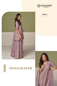 Fabricante de trajes Salwar de Georgette auténtico de primera calidad, elegantes y a la moda, con bordados y trabajo manual, para fiestas, de Surat. - Product Image 4