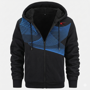 Custom Sherpa <b>Lined</b> Full Zip Hoodie | Sublimation Print <b>Fleece</b> <b>Jacket</b> | Heavyweight Winter Sportswear - Product Image 3