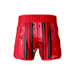 Shorts d'entraînement de Muay Thai et MMA personnalisés LUUK International, logo imprimé sur le devant, 100% polyester, extensibles dans quatre directions, ajustés - Product Image 5