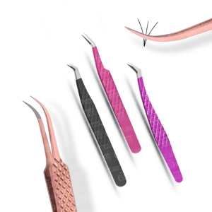 Supreme Beauty Pince à épiler en acier inoxydable pour extensions de cils, pour maquilleurs professionnels, idéale pour prélever les cils fins, fabrication de précision - Product Image 3