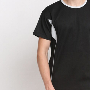 Ensemble deux pièces d'été personnalisé pour homme avec t-shirt à manches courtes en coton uni et short en tissu respirant, parfait pour un usage quotidien - Product Image 4