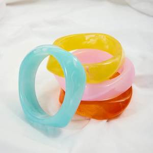 Custom Epoxy <b>Resin</b> Bangles with Dried Flowers Handmade Fashion Accessories - Product Image 3
