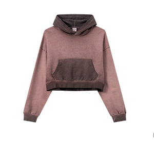 Sudadera con Capucha Unisex, Color Gris Sólido, Algodón French Terry, con Bolsillo, Estilo Casual para Invierno, Corte Regular, Estilo Cuadrado, con Letras - Product Image 5