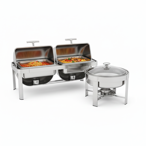 Ensemble de chauffe-plats en acier inoxydable résistant pour buffet d'hôtel, fabriqué en Chine, pour accessoires de salon et fournitures hôtelières - Product Image 2