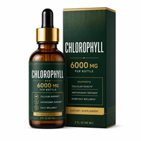 Gouttes de soutien avancé à la chlorophylle 100 mg par mL avec luzerne et menthe poivrée Bien-être nutritionnel quotidien ODM Vrac OEM
