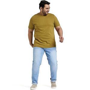 T-shirts de haute qualité pour hommes, en coton uni, manches courtes, col rond, coupe classique, jersey décontracté, respirant, sans motif. - Product Image 4