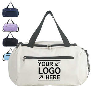 Sac de sport extensible imperméable avec fermeture éclair, compartiment sec/humide, compartiment à chaussures, grande capacité, personnalisable avec logo, pour le fitness et les voyages - Product Image 1