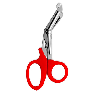 Ciseaux de qualité supérieure pour couper les bandages, avec manche en plastique rouge, ciseaux médicaux de premiers secours, ciseaux universels pour infirmières, ciseaux utilitaires - Product Image 1