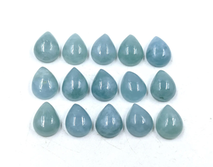 Aigue-marine cabochon forme poire 9*7 mm 11*8 mm 12*9 mm 12*10 mm PIERRE PRÉCIEUSE 100% NATURELLE pour la création de bijoux - Product Image 3