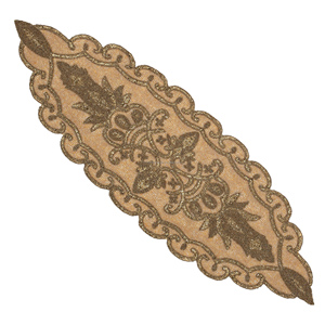 ผ้าปูโต๊ะอาหารลูกปัดแก้วขนาด36 "ลายดอกไม้ออกแบบได้ตามต้องการสำหรับนักวิ่งงานแต่งงานในวันคริสต์มาส - Product Image 1