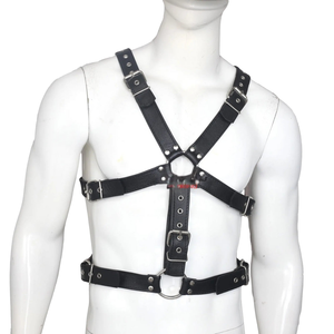 Harnais Kinky Bulldog Blanc pour Hommes, Style Clubwear Fétichiste, Sexy, Écologique, Respirant, Grande Taille, Réglable, en Fausse Fourrure et Dentelle, Fantaisie - Product Image 2