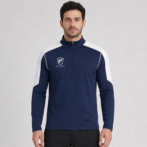 OEM Custom Quarter Zip Half Zip Athletic <b>Jacket</b> <b>Men</b> Women Youth Sportswear Quick Dry Team <b>Pullover</b> Canvas Stand Breathable - Product Image 1