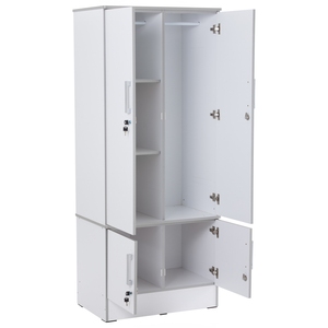 Armoire compacte à quatre portes avec serrure de sécurité, prix de gros, idéale pour appartements locatifs et dortoirs du personnel - Product Image 2